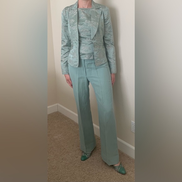 Stunning Silk AquamarinePantsuit from Paris
